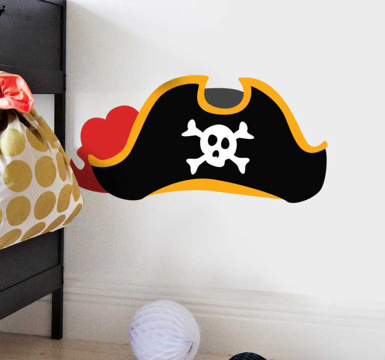 Tenstickers Piraten hoed kinderen sticker