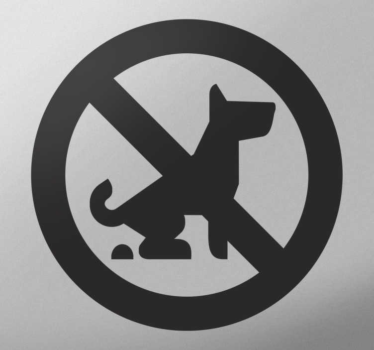 Tenstickers Silhouette sticker hondenpoep verboden