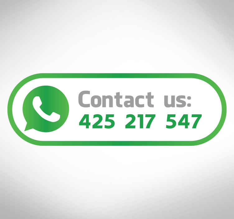 Tenstickers Bedrijfssticker Contact Us Whatsapp