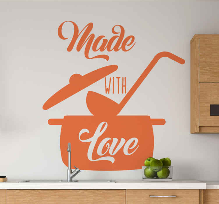 Tenstickers Keuken stickers Keuken met liefde gemaakt