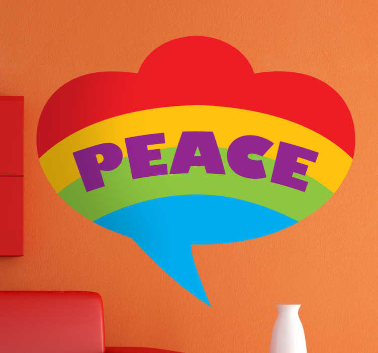 Tenstickers Sticker peace homosexueel