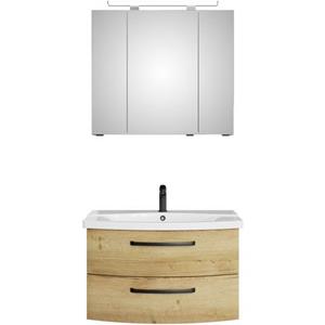 Saphir Badmeubelset Serie 4010 2-teilig Keramik-Waschtisch mit LED-Spiegelschrank (set)