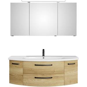 Saphir Badmeubelset Serie 4010 2-teilig Keramik-Waschtisch mit LED-Spiegelschrank (set)