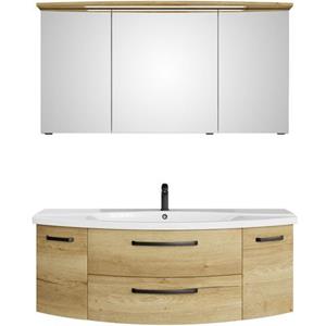 Saphir Badmeubelset Serie 4010 2-teilig Keramik-Waschtisch mit LED-Spiegelschrank (set)