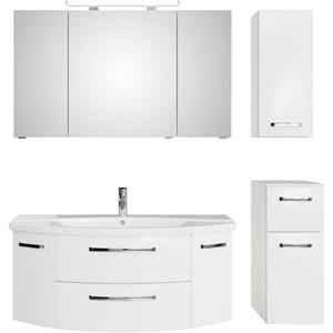 Saphir Badmeubelset Serie 4010 4-teilig Keramik-Waschtisch mit LED-Spiegelschrank (set)