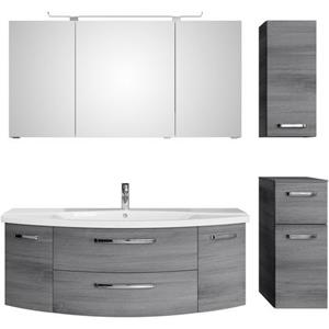 Saphir Badmeubelset Serie 4010 4-teilig Keramik-Waschtisch mit LED-Spiegelschrank (set)