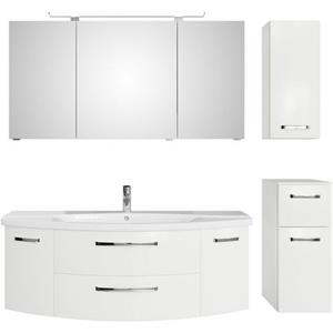 Saphir Badmeubelset Serie 4010 4-teilig Keramik-Waschtisch mit LED-Spiegelschrank (set)