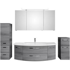 Saphir Badmeubelset Serie 4010 4-teilig Keramik-Waschtisch mit LED-Spiegelschrank (set)