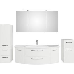 Saphir Badmeubelset Serie 4010 4-teilig Keramik-Waschtisch mit LED-Spiegelschrank (set)