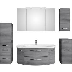 Saphir Badmeubelset Serie 4010 5-teilig Keramik-Waschtisch mit LED-Spiegelschrank (set)