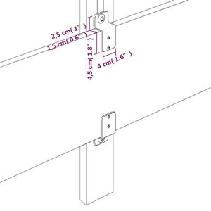 VidaXL Hoofdborden 2 st 100 x 5 x 78/88 cm stof lichtgrijs