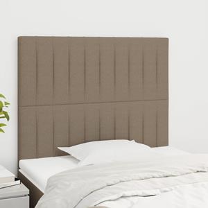 VidaXL Hoofdborden 2 st 100x5x78/88 cm stof taupe