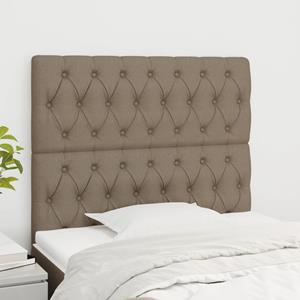 VidaXL Hoofdborden 2 st 90x7x78/88 cm stof taupe