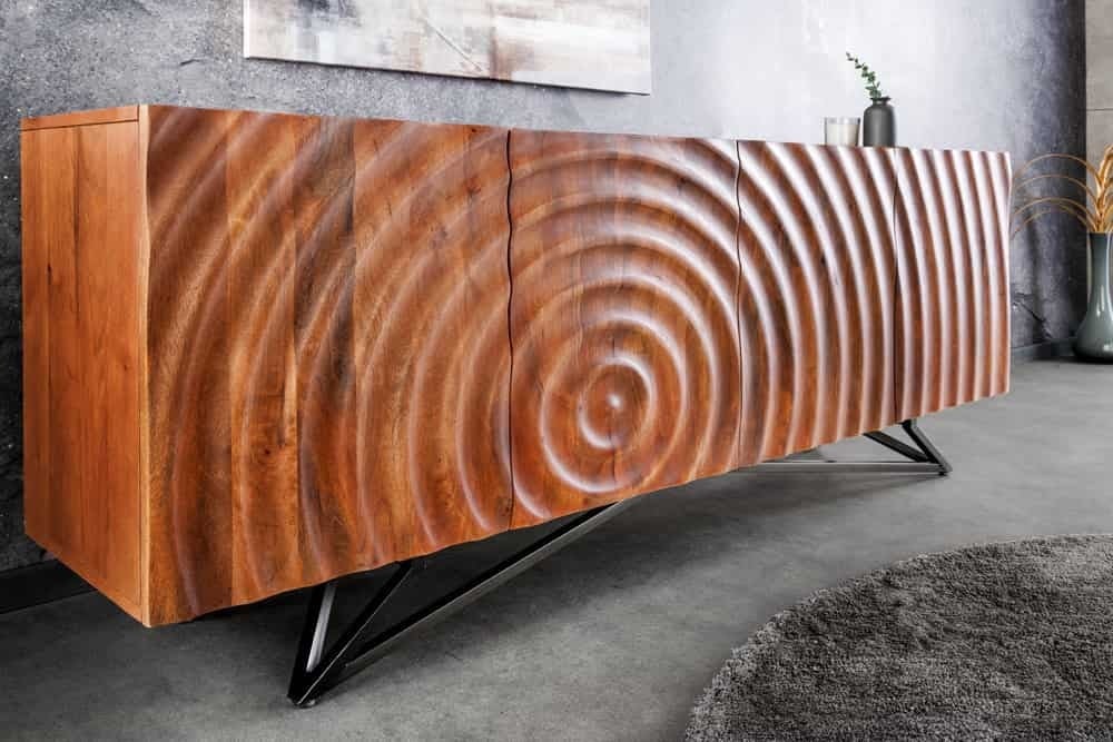Invicta Interior Design Dressoir ZEN 180cm bruin Mangoholz Metallgestell schwarz handgemaakt - 44318