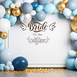 Light in the box decoratieve stickers voor aanstaande bruiden met gouden handtekening - verwijderbare, dubbelzijdige transparante lijm voor verlovingsfeesten, hotelbruiloften en achtergronddecoratie