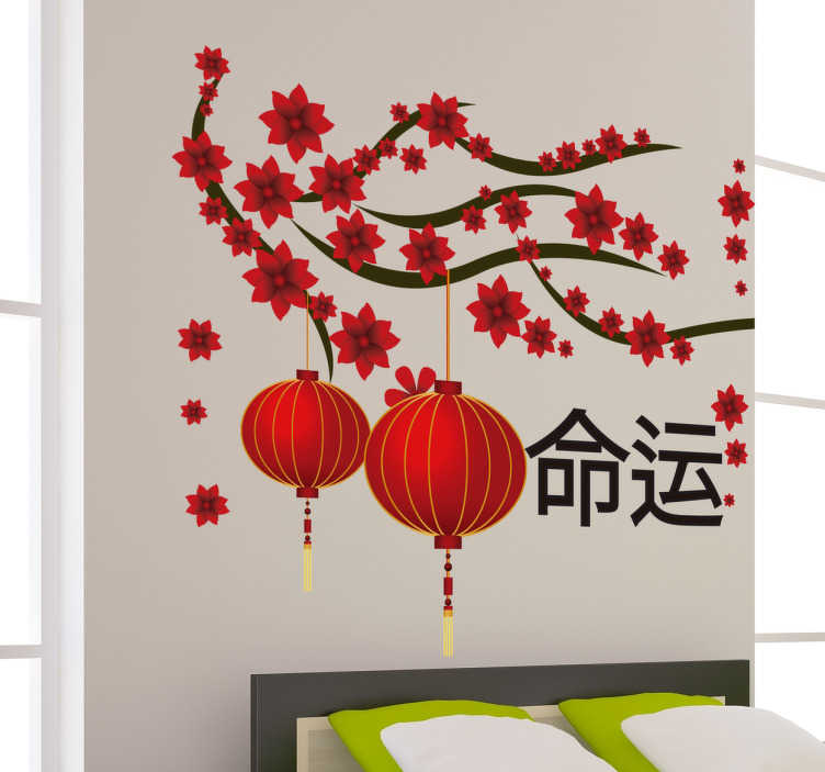 Tenstickers wanddecoratie red China