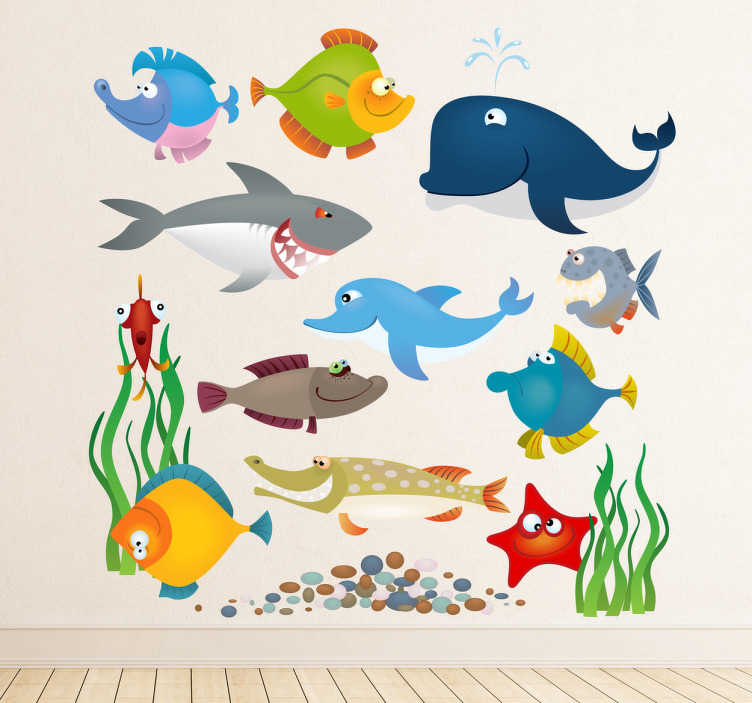 Tenstickers Stickers vissen en zeedieren