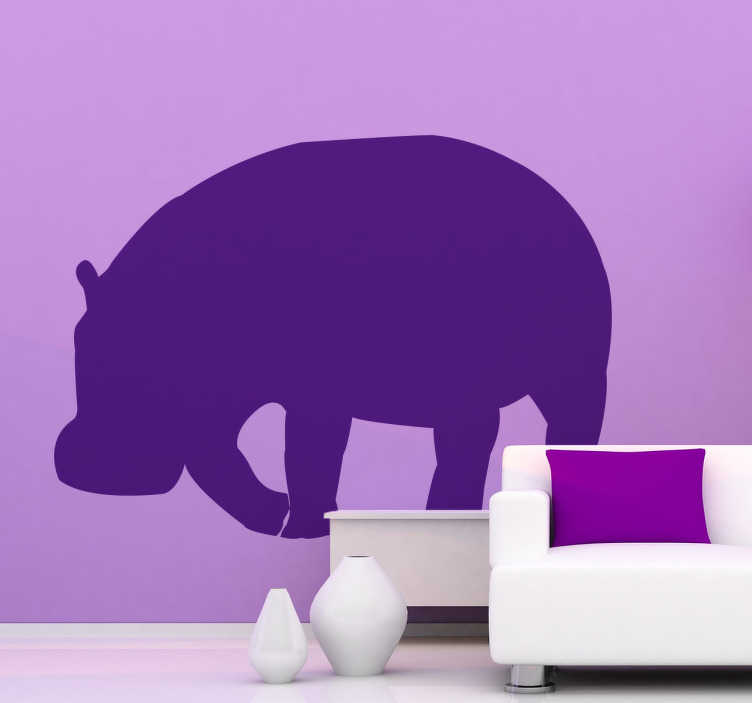 Tenstickers Sticker silhouette nijlpaard