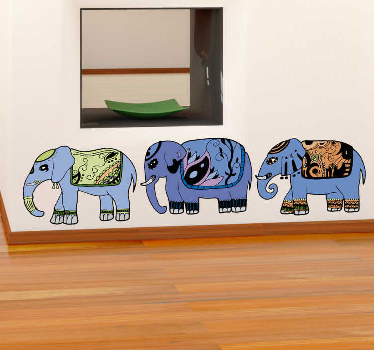 Tenstickers Sticker drie olifanten