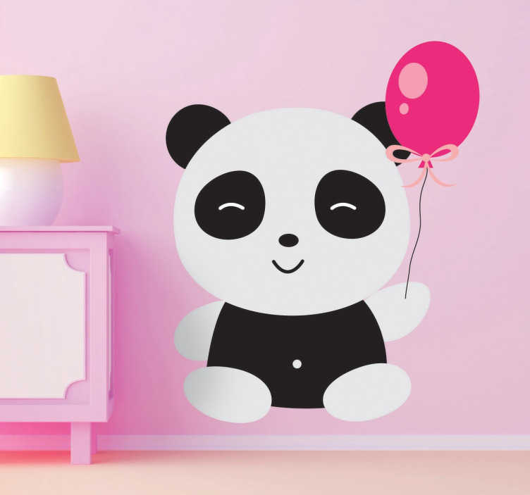 Tenstickers Panda met ballon sticker