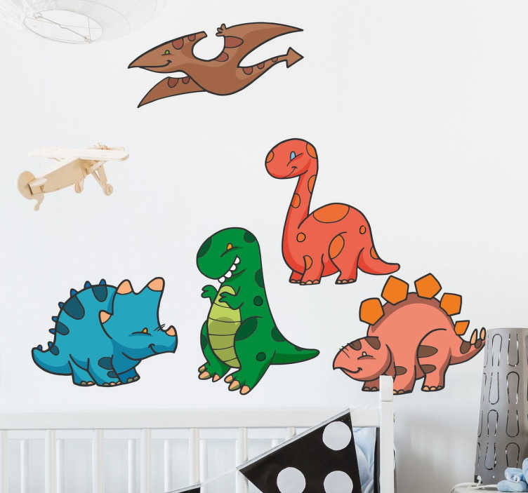 Tenstickers Muursticker Kinderkamer Dinosaurus