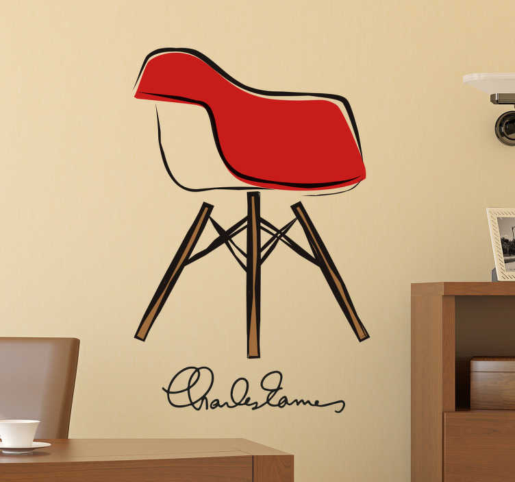 Tenstickers Muursticker ontwerp stoel Eames