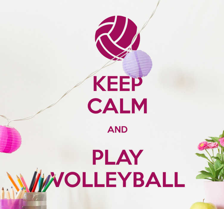 Tenstickers Muursticker Keep calm Play Volleyball
