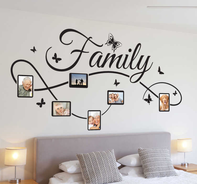 Tenstickers Sticker family familie tekst foto´s
