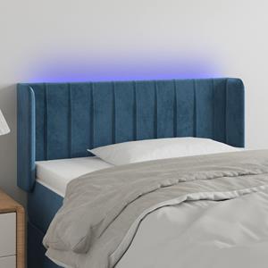 VidaXL Hoofdbord LED 93x16x78/88 cm fluweel blauw