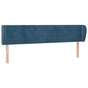 VidaXL Hoofdbord met randen 183x23x78|88 cm fluweel donkerblauw