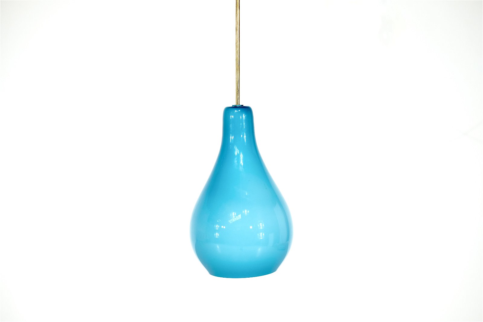 Whoppah Blue Italian opaline pendant light Glass - Tweedehands
