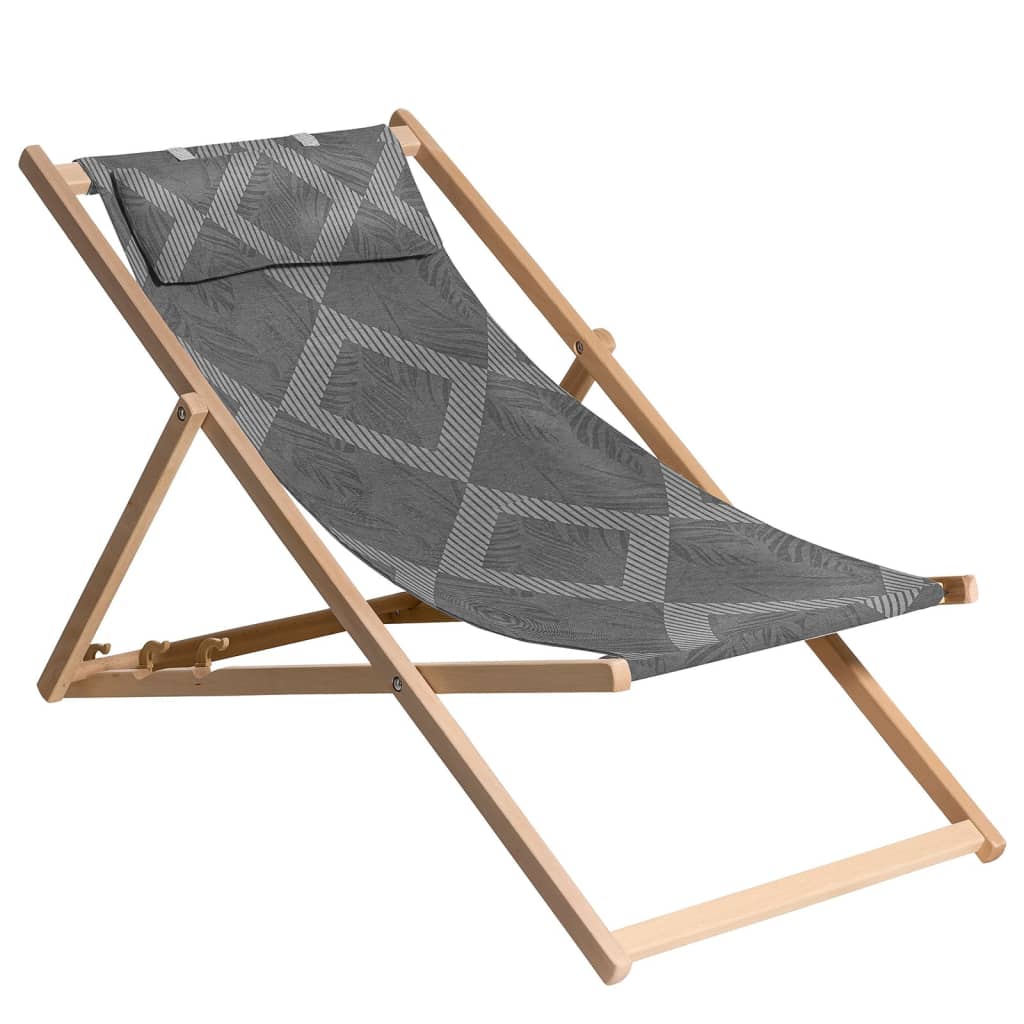 Strandstoel Demi 55x90x87 cm hout grijs