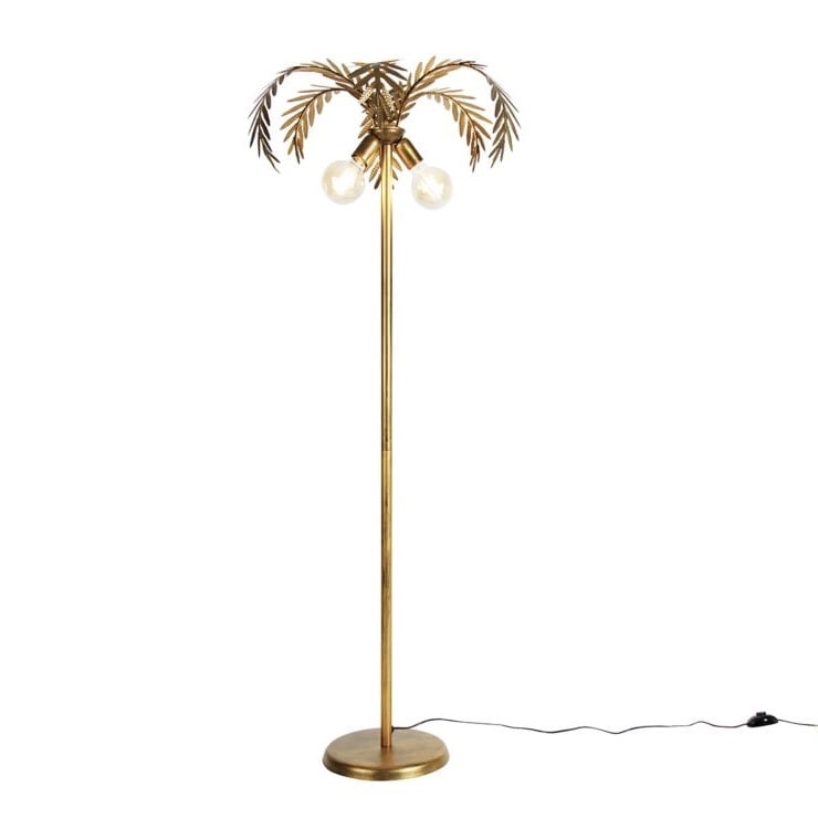 Ylumen Vloerlamp Palm H 156 cm goud bruin