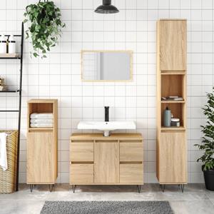 VidaXL Badkamerkast 80x33x60 cm bewerkt hout sonoma eikenkleurig