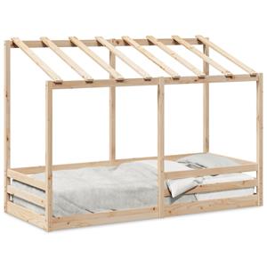 VidaXL Kinderbed met bedhuis 75x190 cm massief grenenhout