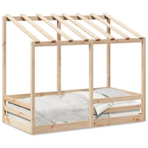 VidaXL Kinderbed met bedhuis 80x160 cm massief grenenhout
