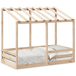 VidaXL Kinderbed met bedhuis 70x140 cm massief grenenhout