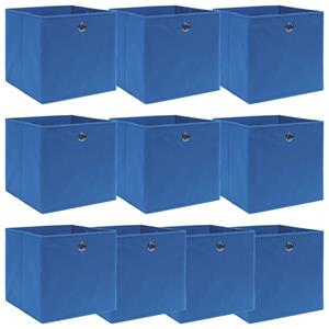 VIDAXL Aufbewahrungsboxen 10 Stk. Blau 32×32×32 Cm Stoff