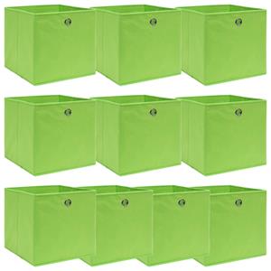 VidaXL Opbergboxen 10 st 32x32x32 cm stof groen