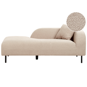 BELIANI Chaise longue bouclé taupe rechtszijdig LE CRAU