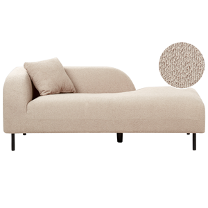 BELIANI Chaise longue bouclé taupe linkszijdig LE CRAU