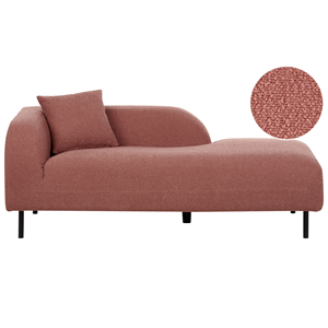 BELIANI Chaise longue bouclé roze linkszijdig LE CRAU