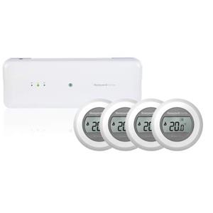 Honeywell Home Vloerverwarming Pakket HCC100 + 4x  Round Draadloos Aan/uit