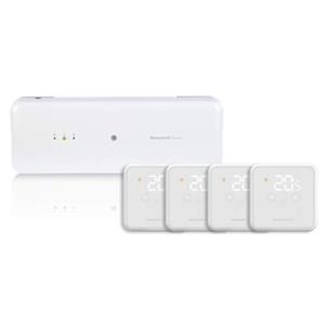 Honeywell Home Vloerverwarming Pakket HCC100 + 4x  Home DTS4R Wit