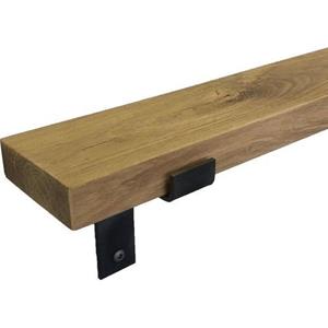 Goudmethout  Lichte Eiken Wandplank - 40x10 Cm - Plankdragers L Zonder Coating