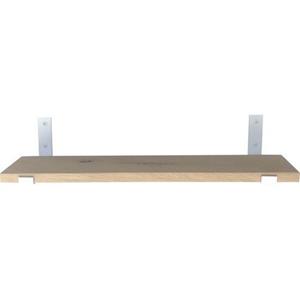 Goudmethout  Lichte Eiken Wandplank - 50x20 Cm - Plankdragers L Mat Wit