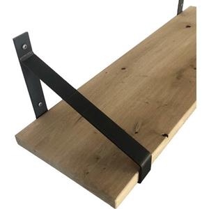 Goudmethout  Lichte Eiken Wandplank - 100x30 Cm - Plankdragers Mat Blank