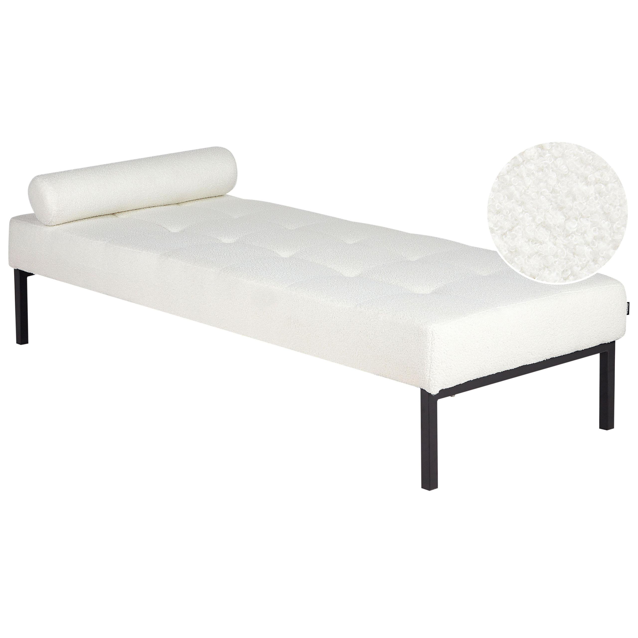 BELIANI Chaise longue bouclé wit CHINON