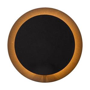 Atmooz by Charrell Atmooz Nakai - Ronde Wandlamp - Zwart - LED - Metaal - 20x20x9 cm