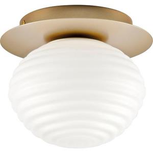 Eco-Light Deckenleuchte Ripple, goldfarben/opal, Ø 20 cm